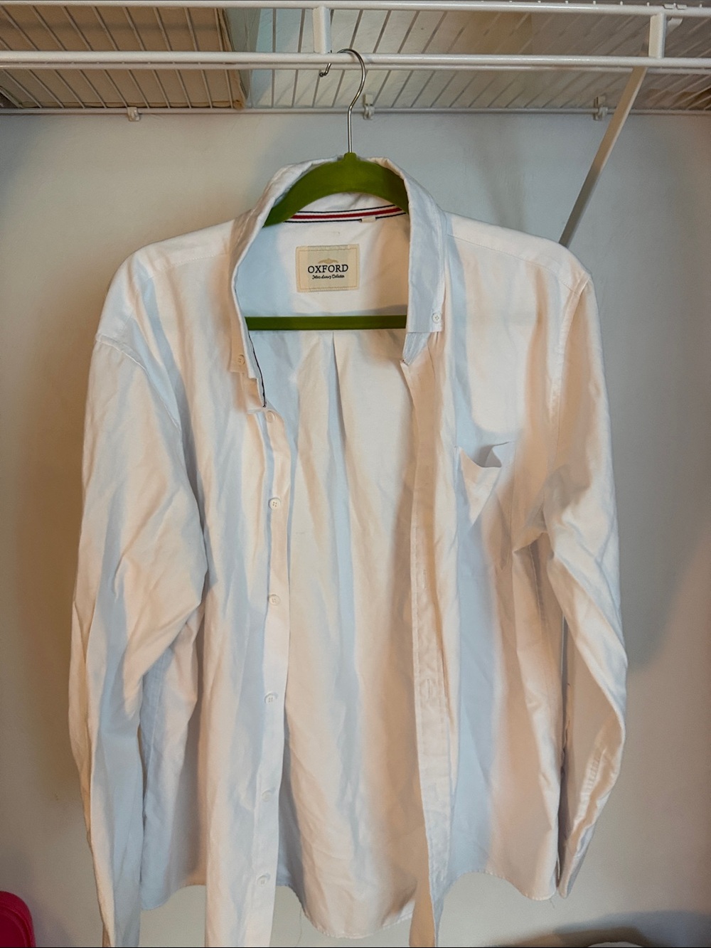 Oxford Men's Classic White Button-Down Shirt